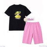  Bộ Bé Gái Tay Ngắn Quần Lửng Bé Chanh M2(20-55kg) 
