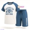  Bộ Thun Bé Trai Tay Ngắn Quần Lửng Chữ Brooklyn (35kg - 60kg) 