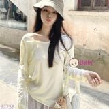  Áo Thun Len Mỏng Tay Dài Viền Ren Xinh Xắn (45-55kg) 