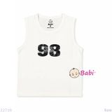  (M2) Áo Ba Lỗ Bé Trai Cotton Mát Mẻ Hè In Số 98 (27–65kg) 