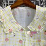  Bộ Pyjama tay ngắn quần đùi Bé Gái Hình Thỏ (30-60kg) 