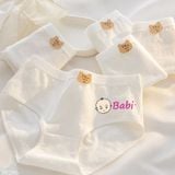  H10 Quần Lót Cotton Trơn Set 5c Cho Bé Gái (35-52kg) 