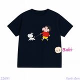  Áo Thun Gia Đình In Hình Bé Shin Áo Đỏ (26-72kg) 