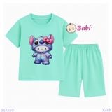  Bộ Bé Gái Quần Lửng In Hình Mèo Dễ Thương (23-56kg) 