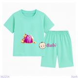  Bộ Bé Gái Quần Lửng In Hình Công Chúa (23-56kg) 