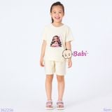  Bộ Bé Gái Quần Lửng In Họa Tiết Đẹp H2 (23-56kg) 