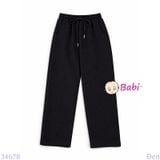  Quần Thun Suông Dài Bé Trai Bé Gái Màu Trơn M3 (33-68kg) 