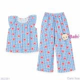  M3 Bộ Tole Lanh Quần Dài Mẹ Bé Gái (40-65kg) 