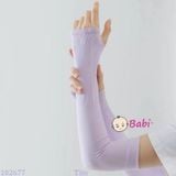  Găng Tay Ống Chống Nắng Màu Trơn Đơn Giản 