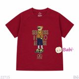  (H4) Áo Thun Bé Trai Bé Gái Cotton In Hình Gấu Mặc Mát Mùa Hè (33-70Kg) 