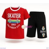  Bộ Tay Ngắn Quần Lửng In Chữ Skater (48-60kg) 