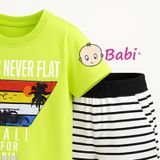  Bộ Tay Ngắn Quần Lửng In Chữ Califorina (30-47kg) 