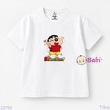  M6 Áo Thun Cotton Bé Trai Hình ShinChan (23-62kg) 