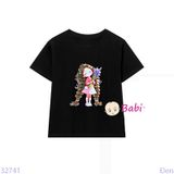  Áo Thun Tay Ngắn Cho Bé Gái Họa Tiết Bé Váy Đỏ (31-46kg) 