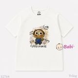  (H2) Áo Thun Bé Gái Cotton In Hình Mèo Mặc Mát Mùa Hè (33-70Kg) 