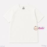  (H1) Áo Thun Bé Gái Bé Trai Cotton Màu Trơn Mặc Mát Mùa Hè (33-70Kg) 