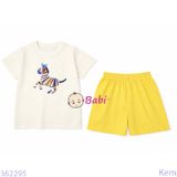  Bộ Bé Gái Tay Ngắn Quần Đùi Hình Chú Ngựa (24-52kg) 