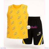  Bộ Sát Nách Quần Lửng  Bé Trai In Chữ Đơn Giản (23-53kg) 