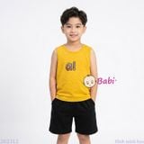  Bộ Thun Sát Nách Bé Trai In Chữ Alo (27 -65kg) 