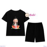  Bộ Bé Gái Quần Lửng In Hình Dưa Hấu (23-56kg) 