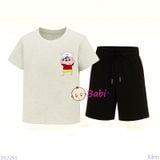  Bộ Thun Bé Trai Tay Ngắn Quần Ngắn Hình Shin Áo Đỏ (23kg - 62kg) 