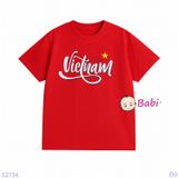  Áo Thun Gia Đình Tay Ngắn In Chữ Việt Nam (26kg - 72kg) 