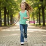  Quần Jean Dài Ống Loe Wax Rách Sành Điệu Cho Bé Gái Size Đại (6 - 11 tuổi) 