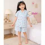  Bộ Pijama Tay Ngắn Quần Đùi Họa Tiết M2 (25-58kg) 