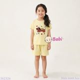  Bộ Bé Gái Tay Ngắn Quần Đùi In Chú Cún (20-55kg) 