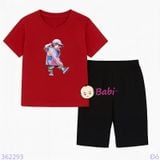  Bộ Bé Gái Tay Ngắn Quần Lửng Bé Nón Tím (20-55kg) 