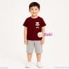  Bộ Thun Bé Trai Tay Ngắn Quần Ngắn Hình Shin Áo Đỏ (23kg - 62kg) 