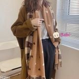  Khăn Choàng Họa Tiết Tim Xinh Xắn 