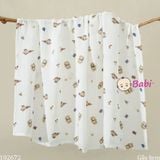  Khăn Gạc Tắm 2 Lớp Sơ Sinh 110x110cm 