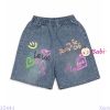Quần Short Jeans Bé Gái In Chữ M10 (26-45kg)