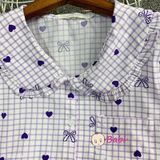  Bộ Pyjama tay ngắn quần đùi Bé Gái Hình Tim (30-60kg) 
