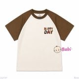  H1 Áo Thun Raplang Tay Ngắn HAPPY DAY (26-65kg) 