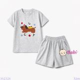  Bộ Bé Gái Tay Ngắn Quần Đùi In Chú Cún (20-55kg) 