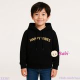  Áo Hoodie Thun Cotton Dày Dặn Happy Vibes (17kg-75kg) 