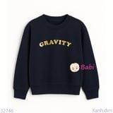  Áo Thun Tay Dài Form Rộng Chữ Gravity (17kg - 75kg) 