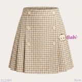  V2 Chân Váy Xếp Li Đính Nút (30-50kg) 