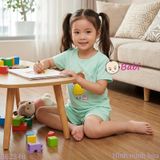  Bộ Thun Mát Bé Gái In Hình Mèo Mùa Hè Size 20-55kg 