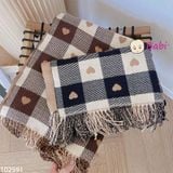  Khăn Choàng Họa Tiết Tim Xinh Xắn 