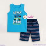  Bộ Sát Nách Quần Lửng Bé Trai In Xe Hơi (10-25kg) 