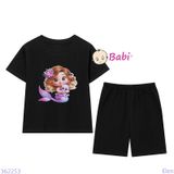  Bộ Bé Gái Quần Lửng In Hình Tiên Cá Xinh Xắn (23-56kg) 
