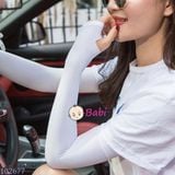  Găng Tay Ống Chống Nắng Màu Trơn Đơn Giản 