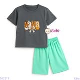  Bộ Bé Gái Quần Lửng In Chữ Đơn Giản (23-56kg) 