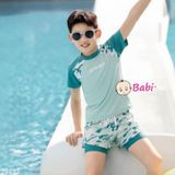  Bộ Bơi Bé Trai Tay ngắn Quần Ngắn Chữ Summer (23-47kg ) 
