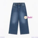  Quần Jeans Suông Dài Thêu Chữ Cho Mẹ Và Bé (28kg - 50kg) 