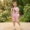  Bộ Bé Gái Tay Ngắn Quần Lửng Bé Hoa (20-55kg) 