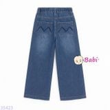  Quần Jeans Suông Dài Trơn Cho Mẹ Và Bé (28kg - 50kg) 